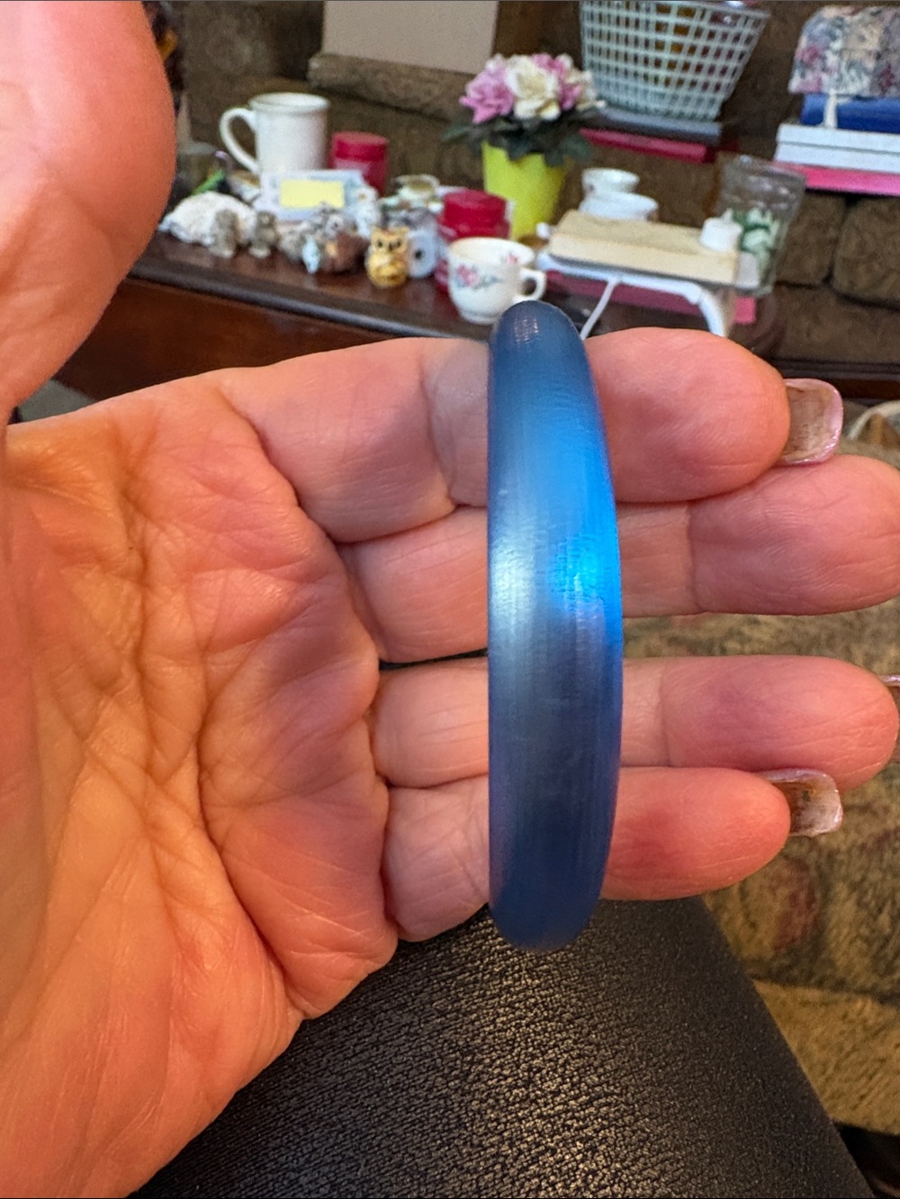 Alexis Bittar Deep Blue Resin Bangle Bracelet